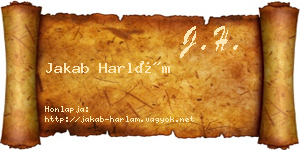 Jakab Harlám névjegykártya